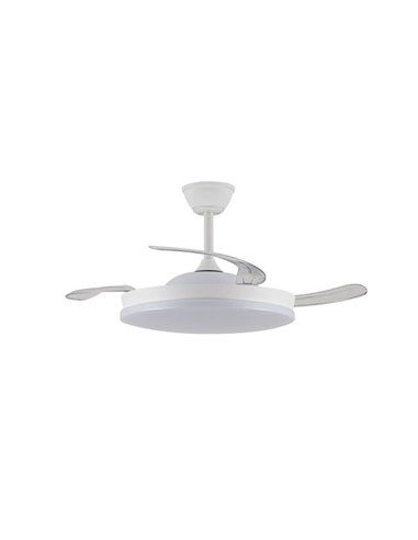 Ventoinha STARS EVO LED com pás retráteis, 72W 7920Lm CCT Dim, Inteligente