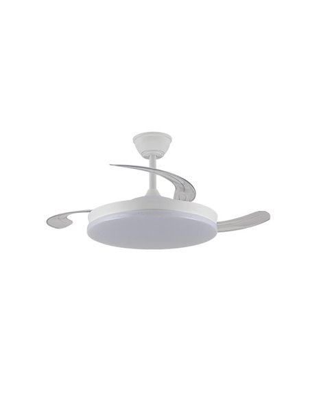 Ventilador LED aspas retráctiles STARS EVO, 72W 7920Lm CCT Dim, Smart