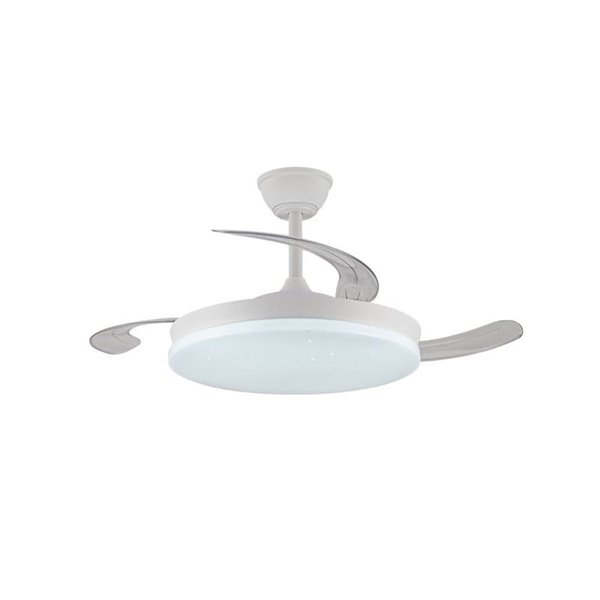 Ventilador LED aspas retráctiles STARS EVO, 72W 7920Lm CCT Dim, Smart