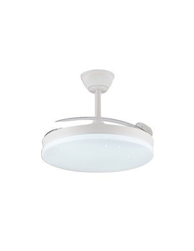 Ventilador LED aspas retráctiles STARS EVO, 72W 7920Lm CCT Dim, Smart