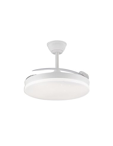 Ventilador LED aspas retráctiles STARS EVO, 72W 7920Lm CCT Dim, Smart
