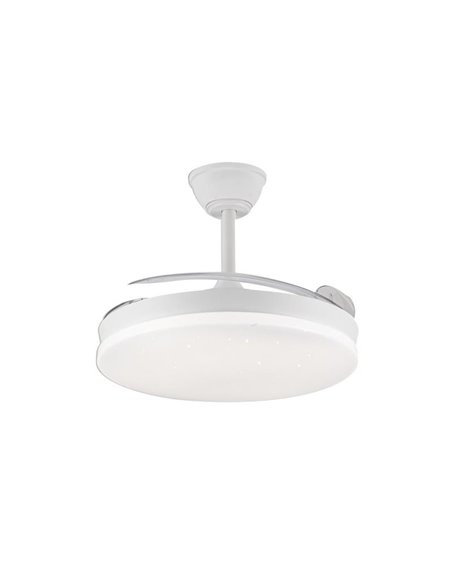 Ventilador LED aspas retráctiles STARS EVO, 72W 7920Lm CCT Dim, Smart