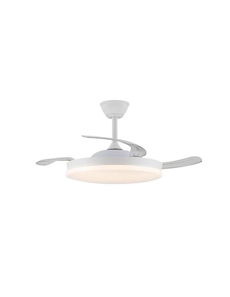 Ventilador LED aspas retráctiles STARS EVO, 72W 7920Lm CCT Dim, Smart