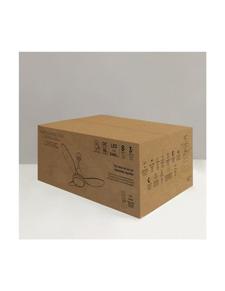 Ventilateur de plafond LED STEL TL, Ø120cm, 35W 3440Lm CCT Dim