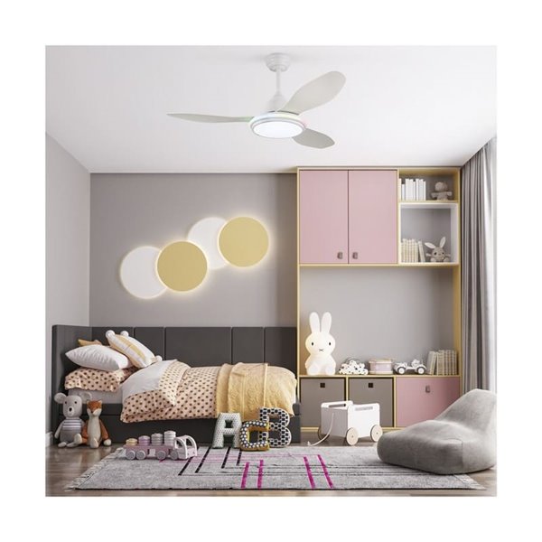 Ventilador de techo LED Stel TL RGB, Ø 120cm, 31W 2980Lm CCT Dim