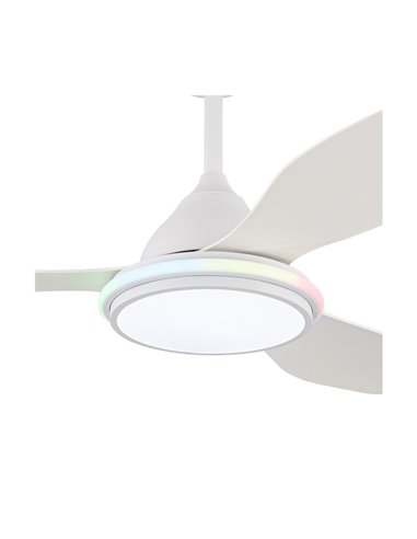 Ventilateur de plafond LED RGB Stel TL, Ø 120 cm, 31 W, 2 980 lm, CCT Dim.