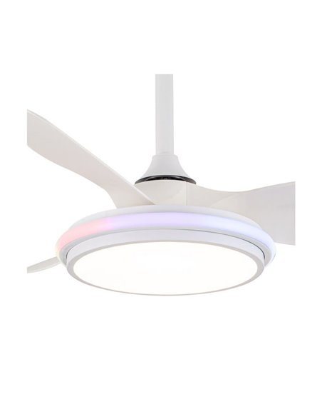 Ventoinha de teto Stel TL MINI RGB LED, Ø82cm, 31W 2980Lm CCT Dim