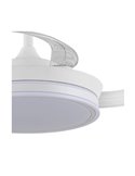 Ventilador LED de aspas retráctiles SUPERECO MINI blanco, 39W 3822Lm CCT