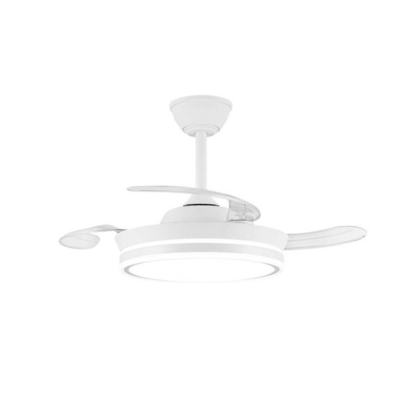 Ventilador LED de aspas retráctiles SUPERECO MINI blanco, 39W 3822Lm CCT