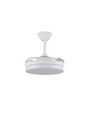 Ventilador LED de aspas retráctiles SUPERECO MINI blanco, 39W 3822Lm CCT