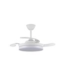 Ventilador LED de aspas retráctiles SUPERECO MINI blanco, 39W 3822Lm CCT