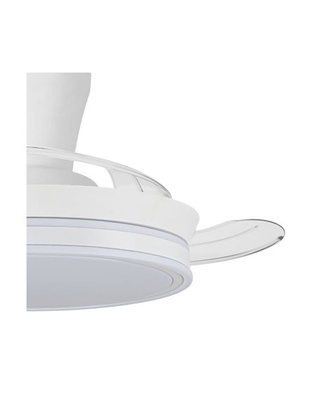 Ventilador LED de aspas retráctiles SUPERECO LONG MINI, 39W 3822Lm CCT