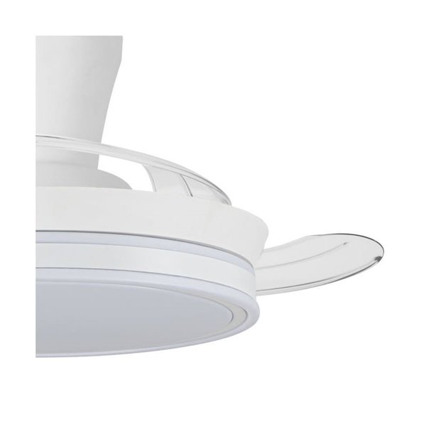 Ventoinha LED de lâmina retrátil SUPERECO LONG MINI, 39W 3822Lm CCT