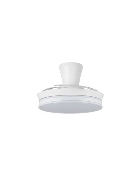 Ventoinha LED de lâmina retrátil SUPERECO LONG MINI, 39W 3822Lm CCT