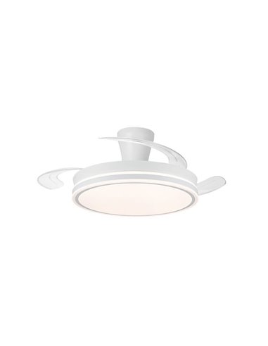 Ventoinha LED de lâmina retrátil SUPERECO LONG, 45W 4400Lm CCT
