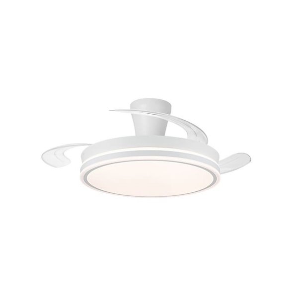 Ventoinha LED de lâmina retrátil SUPERECO LONG, 45W 4400Lm CCT