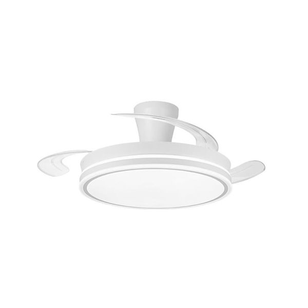 Ventilador LED aspas retráctiles SUPERECO LONG, 45W 4400Lm CCT
