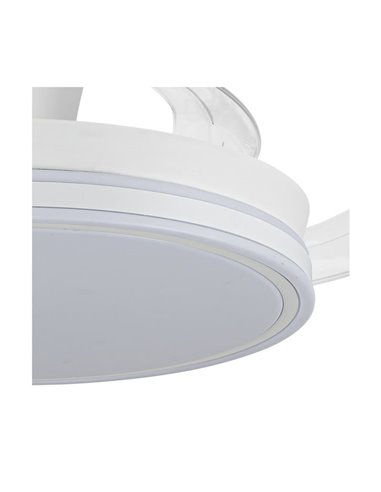 Ventilador LED aspas retráctiles SUPERECO LONG, 45W 4400Lm CCT