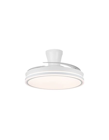 Ventilador LED aspas retráctiles SUPERECO LONG, 45W 4400Lm CCT