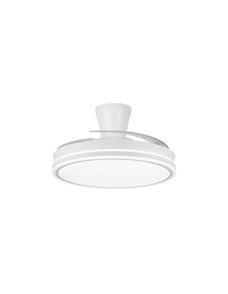 Ventilador LED aspas retráctiles SUPERECO LONG, 45W 4400Lm CCT
