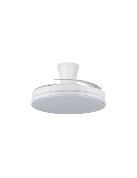 Ventilador LED aspas retráctiles SUPERECO LONG, 45W 4400Lm CCT