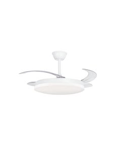 Ventilador LED de techo con aspas retráctiles MILKY L EVO, smart, 72W 7920Lm CCT Dim 2