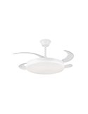 Ventilador LED de techo con aspas retráctiles MILKY L EVO, smart, 72W 7920Lm CCT Dim