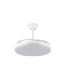 Ventilador LED de techo con aspas retráctiles MILKY L EVO, smart, 72W 7920Lm CCT Dim