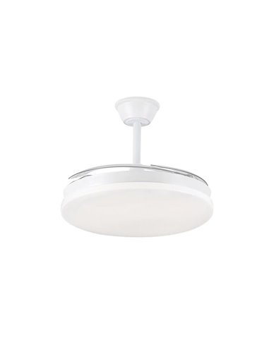 Ventilador LED de techo con aspas retráctiles MILKY L EVO, smart, 72W 7920Lm CCT Dim