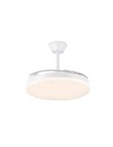 Ventilador LED de techo con aspas retráctiles MILKY L EVO, smart, 72W 7920Lm CCT Dim