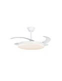 Ventilador LED de techo con aspas retráctiles MILKY L EVO, smart, 72W 7920Lm CCT Dim