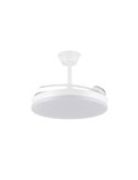 Ventilateur de plafond LED Milky M Eco à pales rétractables, 45 W, 4 400 lm CCT