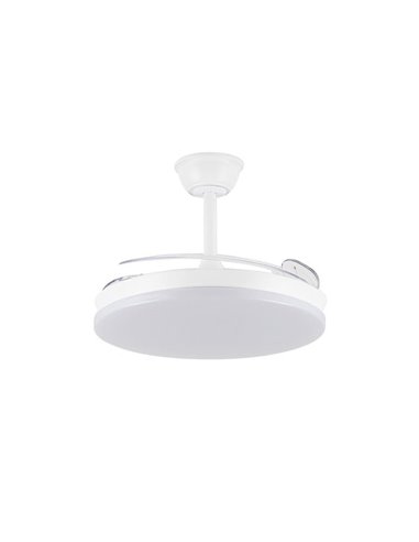 Ventilateur de plafond LED Milky M Eco à pales rétractables, 45 W, 4 400 lm CCT