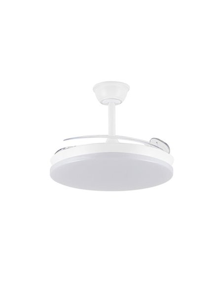 Ventilador LED de techo con aspas retráctiles MILKY M ECO, 45W 4400Lm CCT