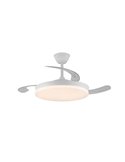 Ventilador LED de techo con aspas retráctiles MILKY M ECO, 45W 4400Lm CCT