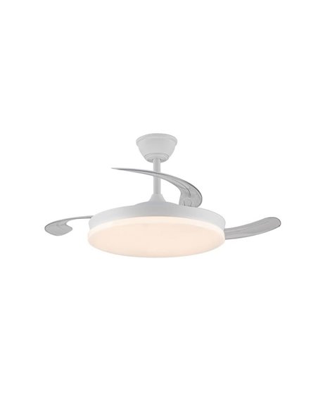 Ventilador LED de techo con aspas retráctiles MILKY M ECO, 45W 4400Lm CCT