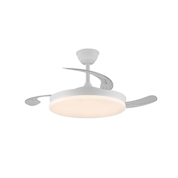 Ventilador LED de techo con aspas retráctiles MILKY M ECO, 45W 4400Lm CCT