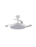 Ventilador LED de techo con aspas retráctiles MILKY M ECO, 45W 4400Lm CCT
