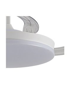 Ventoinha de teto Milky M Eco LED com pás retráteis, 45 W, 4400 Lm CCT 2