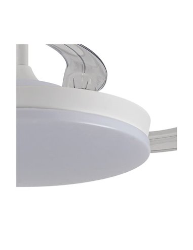 Ventilateur de plafond LED Milky M Eco à pales rétractables, 45 W, 4 400 lm CCT