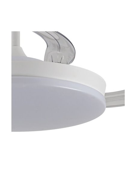 Ventilador LED de techo con aspas retráctiles MILKY M ECO, 45W 4400Lm CCT