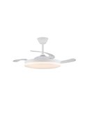 Ventilador LED de techo con aspas retráctiles MILKY M ECO, 45W 4400Lm CCT