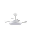 Ventilador LED de techo con aspas retráctiles MILKY M ECO, 45W 4400Lm CCT