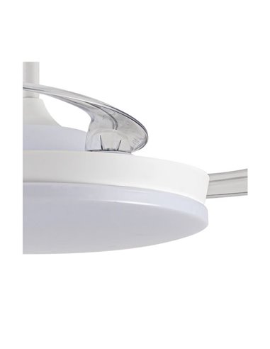 Ventilador LED de techo con aspas retráctiles MILKY M ECO, 45W 4400Lm CCT