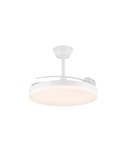 Ventilador LED de techo con aspas retráctiles MILKY M ECO, 45W 4400Lm CCT