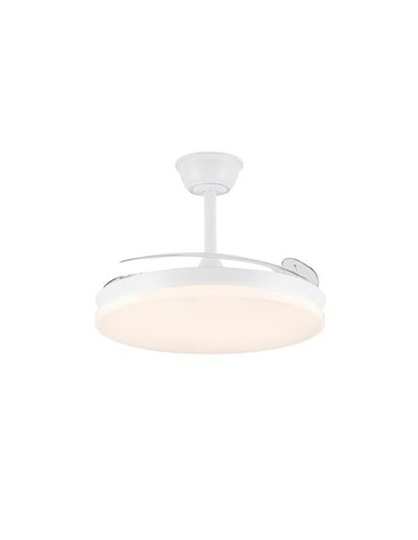 Ventilador LED de techo con aspas retráctiles MILKY M ECO, 45W 4400Lm CCT