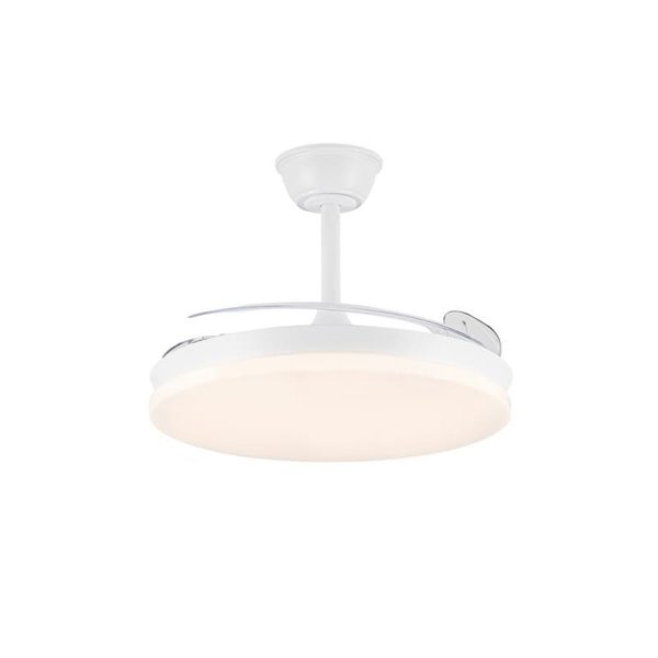 Ventilador LED de techo con aspas retráctiles MILKY M ECO, 45W 4400Lm CCT