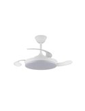 Ventilador LED de techo con aspas retráctiles MILKY S ECO, 39W 3822Lm CCT
