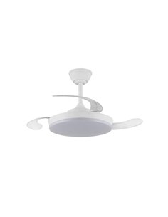 Ventilateur de plafond LED Milky S Eco à pales rétractables, 39 W, 3 822 lm, CCT
