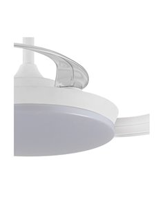 Ventilador LED de techo con aspas retráctiles MILKY S ECO, 39W 3822Lm CCT 2
